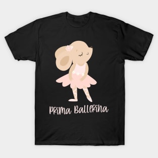 Prima Ballerina Cute Ballet Dancer Mouse Girls T-Shirt